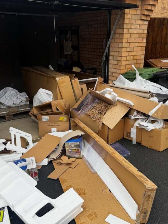 cardboard waste removal before
