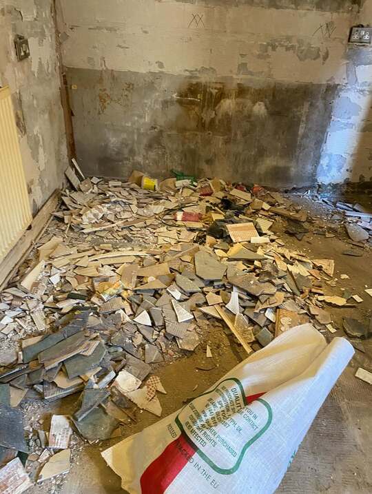 construction waste removal before