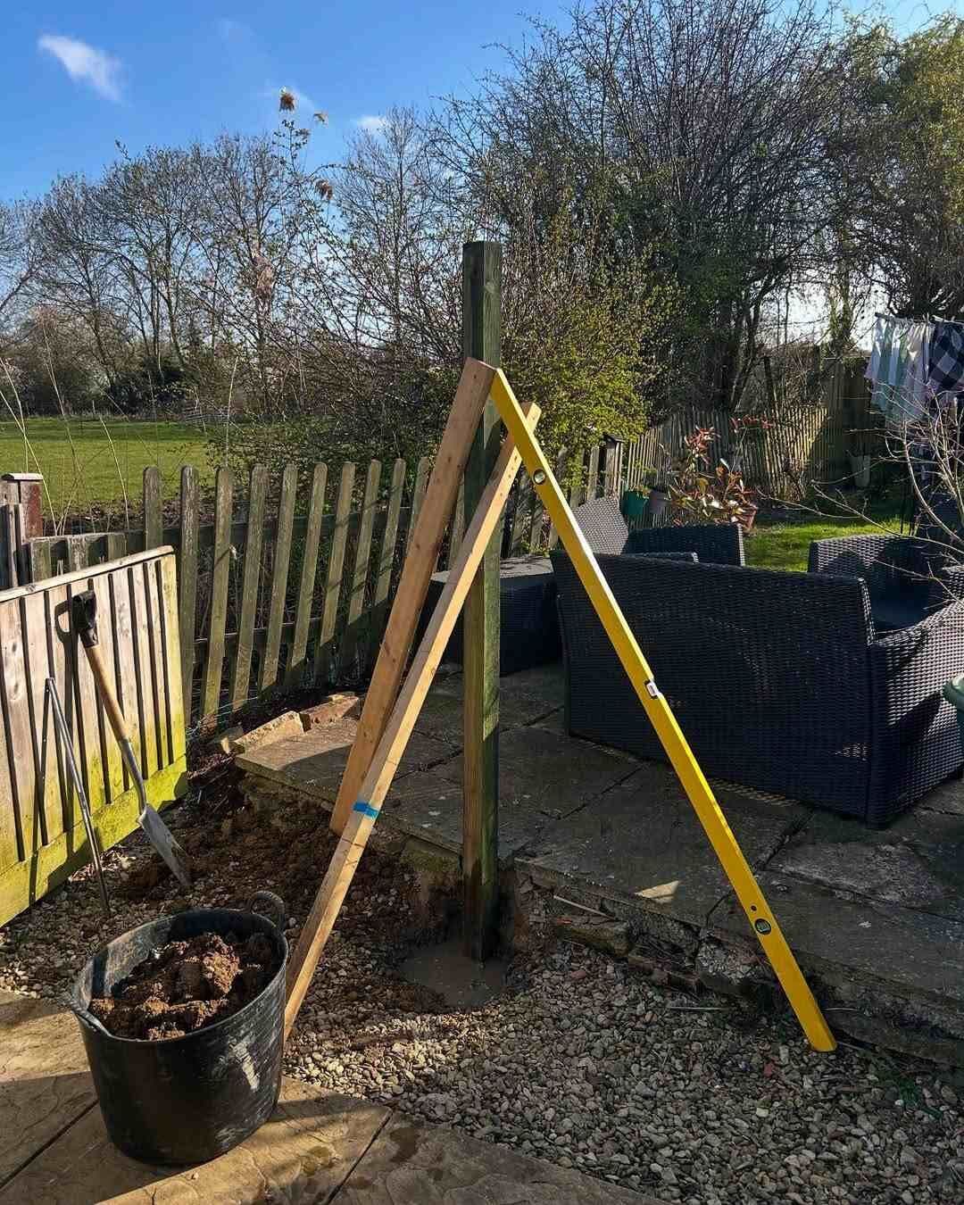 Fence installation 1st stage